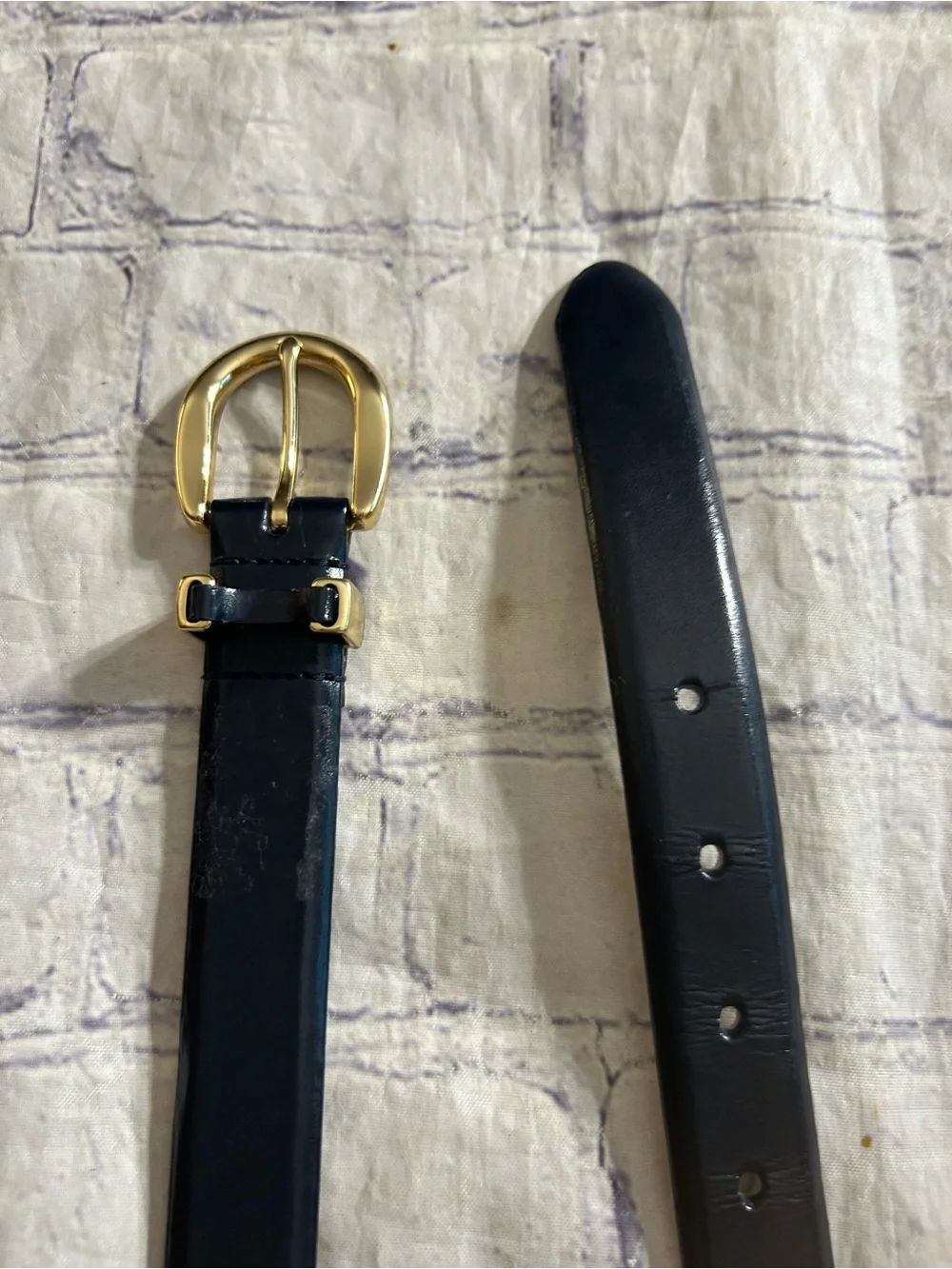 LIZ CLAIBORNE (3) VTG LEATHER BELTS DECORATIVE BUCKLES BLACK & BROWN